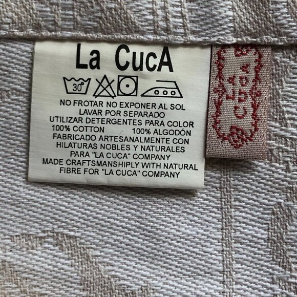 NEW La Cuca Spain Woven Jacquard Tea Towel - 100% Cotton French Cottage - Picture 2 of 5